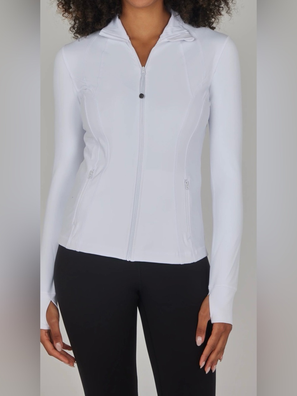 90degrees White Fitted Jacket Size MEDIUM